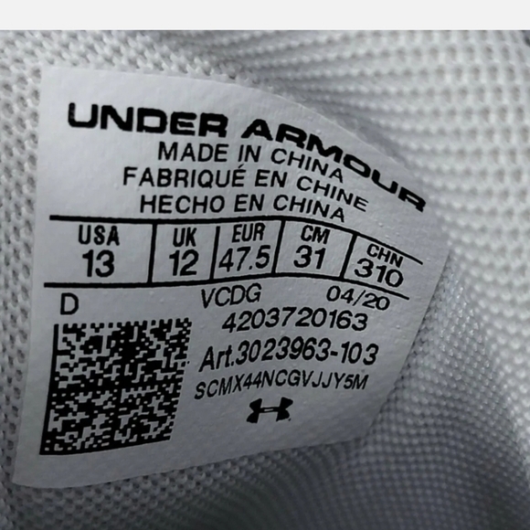 Under Armour Mens Size 13 Spotlight 4D Foam UA Cleats White 3023963-103 New main image 8